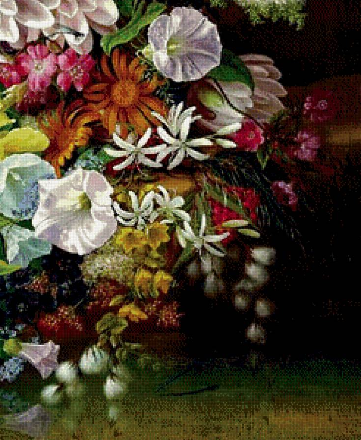 шикарный букет часть 4 - полевые цветы, колокольчик, живопись, вьюнок, лотос, картина, цветы - предпросмотр