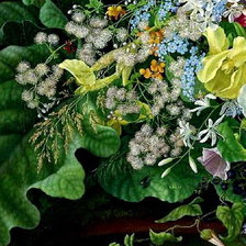 Схема вышивки «шикарный букет часть 3»