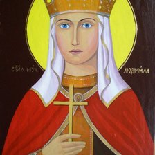 Схема вышивки «Икона Святой Людмилы»