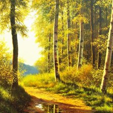 Схема вышивки «лесной ручей»