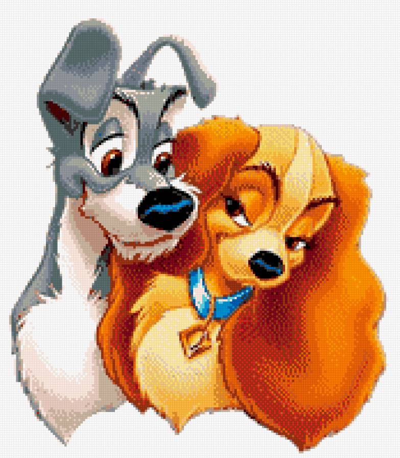 леди и бродяга - пара, собака, детское, любовь, дисней, сказка - предпросмотр