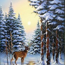 Схема вышивки «лесной ручей»