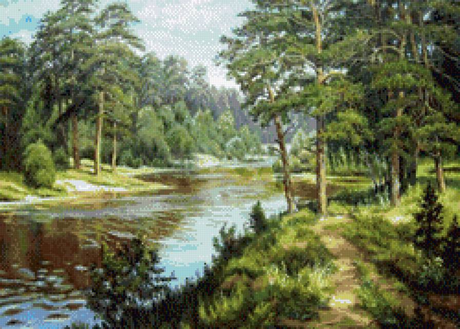 лесной ручей - ручей, природа, пейзаж, лес - предпросмотр