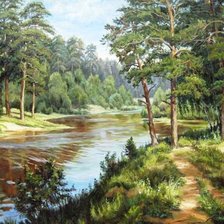 Схема вышивки «лесной ручей»