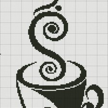 Схема вышивки «кофе»