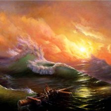 Схема вышивки «море»