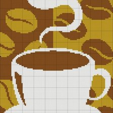Схема вышивки «кофе»