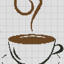 Схема вышивки «кофе»
