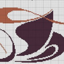 Схема вышивки «кофе»