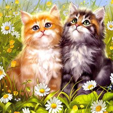 Схема вышивки «Котята»