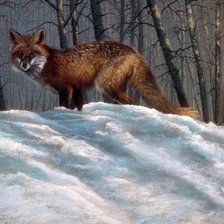 Схема вышивки «лиса»