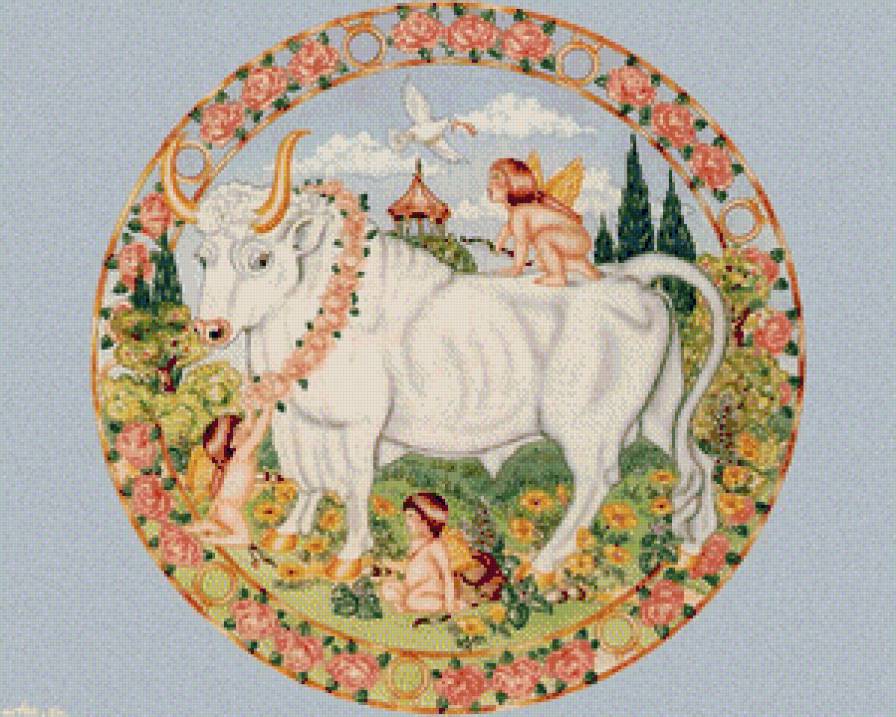 телец - знаки зодиака, картины, картина.фэнтези - предпросмотр