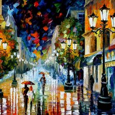 Схема вышивки «леонид Афремов свет сквозь дождь»