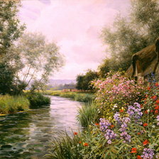 Луис Астон Найт цветы на берегу