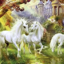 Схема вышивки «единороги»