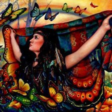 Схема вышивки «индианка»