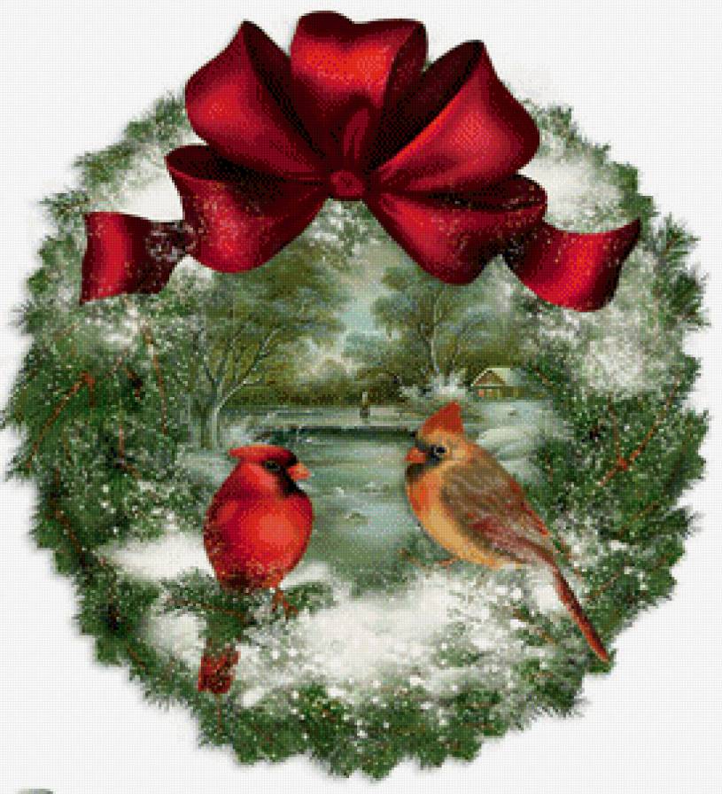 рождественский венок - предпросмотр