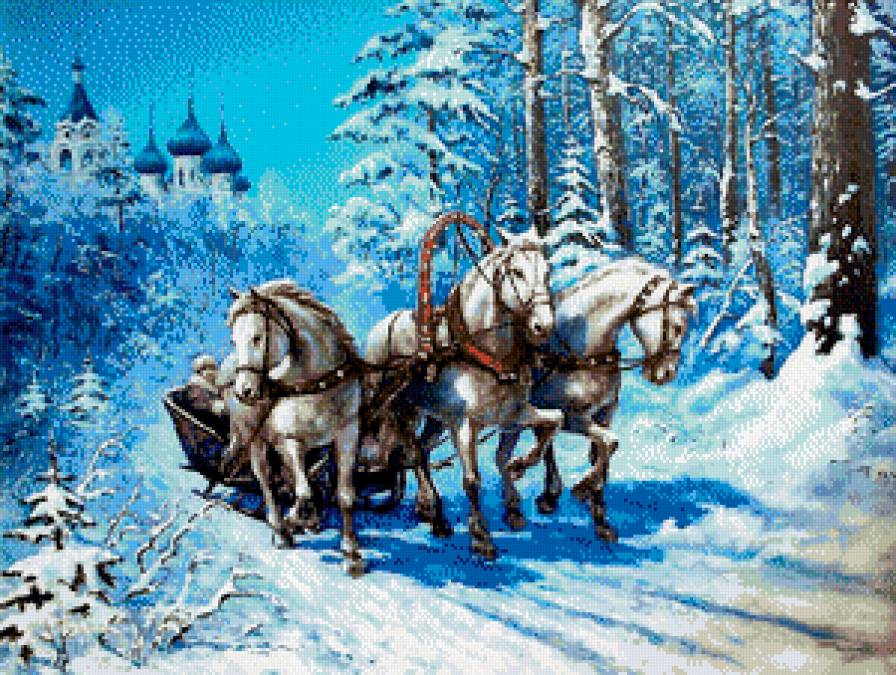 Тройка - лошади - предпросмотр