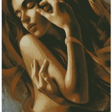 Схема вышивки «Девушка»