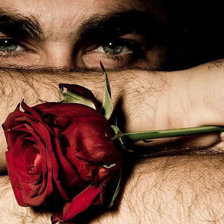 Схема вышивки «Мужчина с розой»