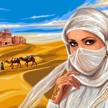 Схема вышивки «Восточная девушка»