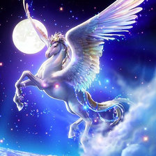 Схема вышивки «Год синей лошади»