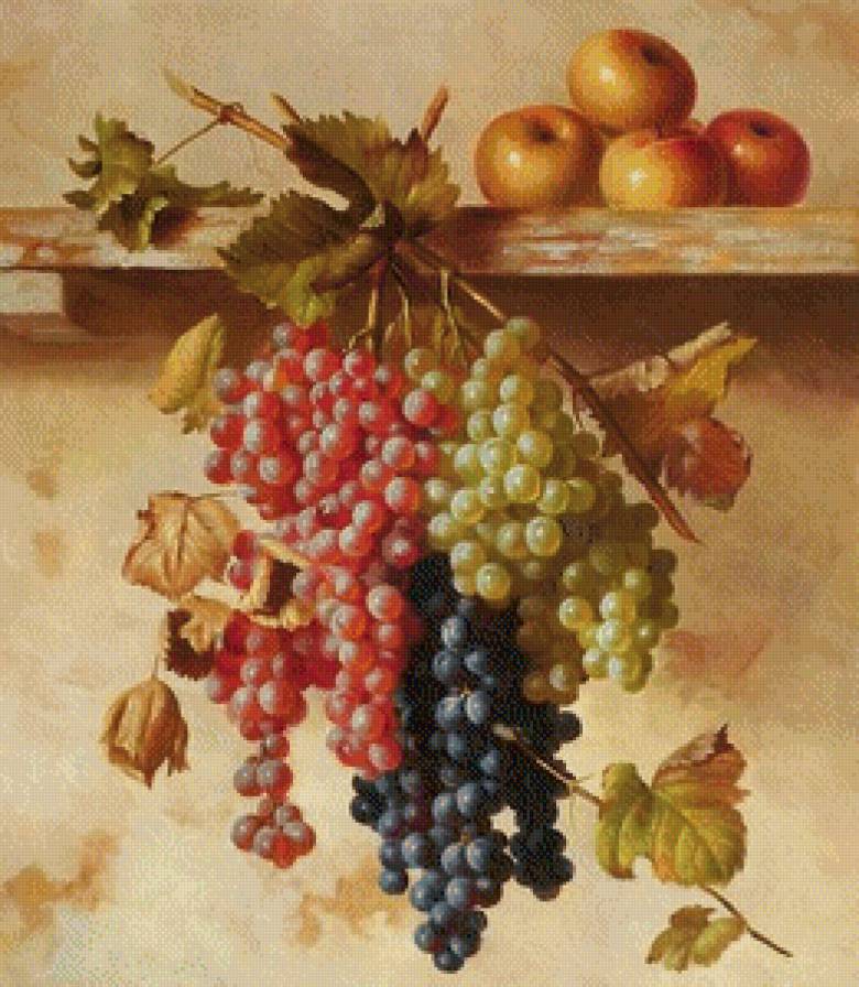 натюрморт с виноградом - предпросмотр