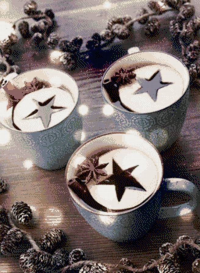 Новогодний кофе - новый год, корица, кофе - предпросмотр