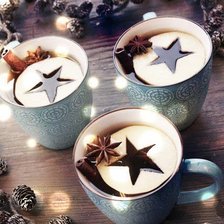 Схема вышивки «Новогодний кофе»