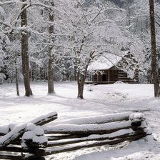 Схема вышивки «Зимний пейзаж»