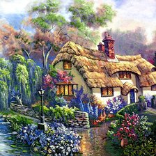 Схема вышивки «Уютный домик»