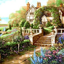 Схема вышивки «Уютный домик»