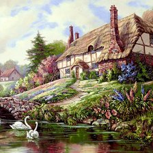 Схема вышивки «Уютный домик»