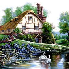 Схема вышивки «Уютный домик»