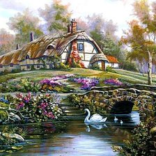 Схема вышивки «Уютный домик»