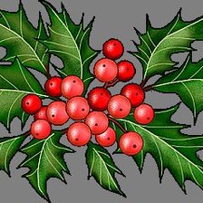 Схема вышивки «Листики и ягодки»