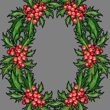 Схема вышивки «Листики и ягодки»