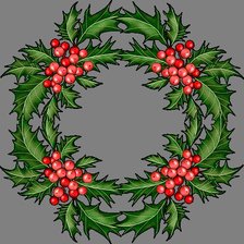 Схема вышивки «Листики и ягодки»