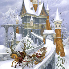 Схема вышивки «зимний прейзаж»