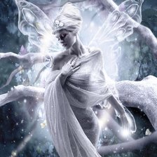 Схема вышивки «зимняя фея»