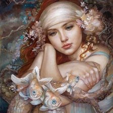 Схема вышивки «девушка»