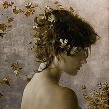 Схема вышивки «Девушка»