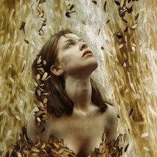 Схема вышивки «Девушка-осень»