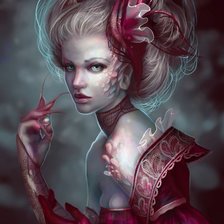 Схема вышивки «девушка»