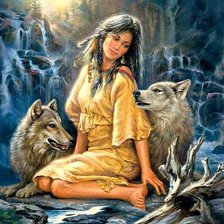 Схема вышивки «Девушка племени Майя»