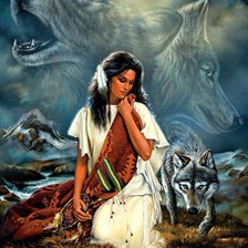 Схема вышивки «Девушка племени Майя»