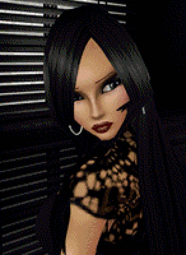 Девушка в черном - красота, мода, компьютерная игра, игра, девушка, черный - предпросмотр