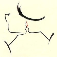 Схема вышивки «Поцелуй»