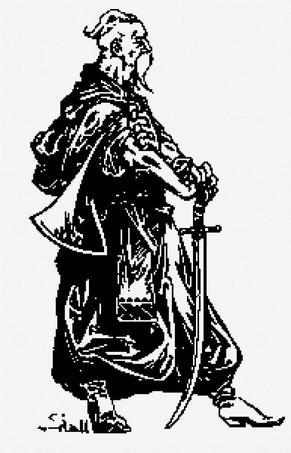 Козак - 2 цвета, козак, монохром - предпросмотр