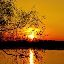 Схема вышивки «закат»